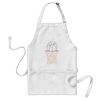 Outline Drawing Basketball and Net, sports aprons