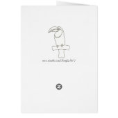 Outline drawing of a Toucan bird on branch Cards (Back)