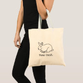 Outline Drawing of Bunny Rabbit Tote Bags (Front (Product))