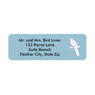 Outline Drawing of Parrot on Branch Address Labels