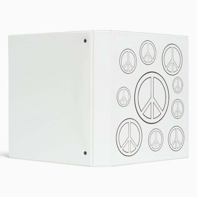 Outline Drawing Peace Sign School Binders (Background)