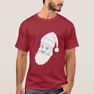 Outline Drawing, Santa Claus t shirts