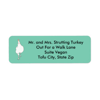Outline Drawing Strutting Turkey Address Labels