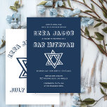 OUTLINE LETTERS STAR OF DAVID Custom Bar Mitzvah Invitation<br><div class="desc">Perfect card to announce a bar or bat mitzvah! Hand made art for you with star of david on the front and back side! FULLY CUSTOMIZABLE! Click on “Personalize” above to edit the text. Click "edit using design tool" to adjust the fonts, colors and placements and to delete the back...</div>