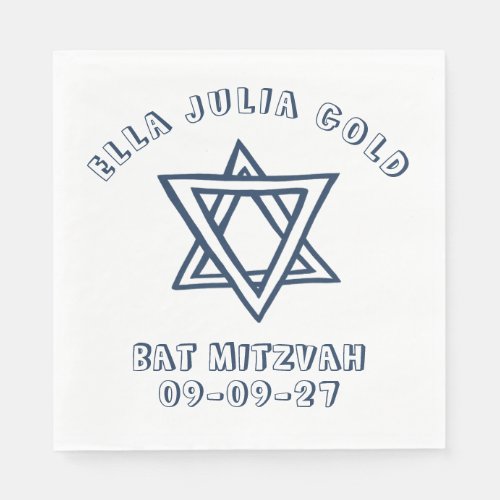 OUTLINE LETTERS STAR of DAVID Custom Bat Mitzvah