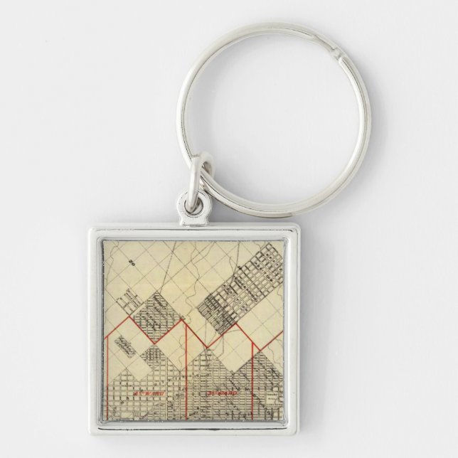 Outline Map of Duluth and Suburbs Keychain (Front)