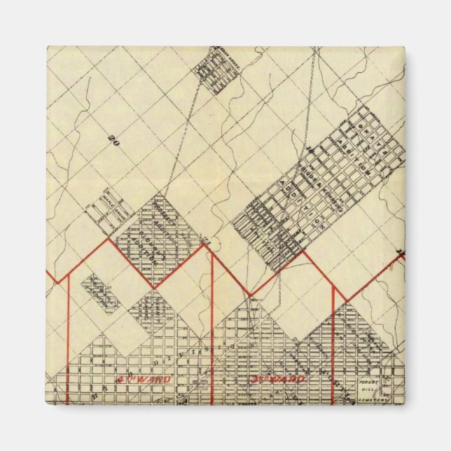 Outline Map of Duluth and Suburbs Magnet (Front)