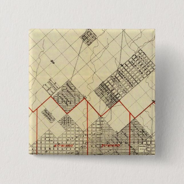 Outline Map of Duluth and Suburbs Pinback Button (Front)