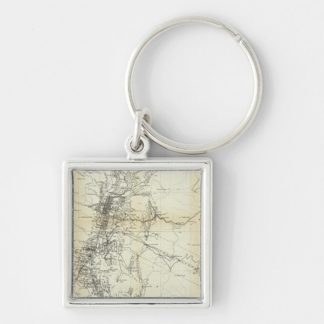 Outline Map of Washoe District Keychain (Front)