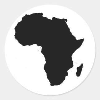 Outline of Africa Classic Round Sticker