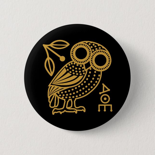 Outline of Athenian Owl from Ancient Greek Button (Front)