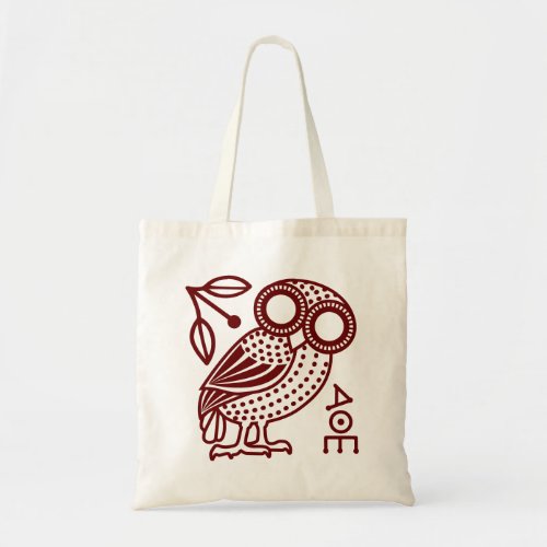 Outline of Athenian Owl from Ancient Greek Coin Tote Bag