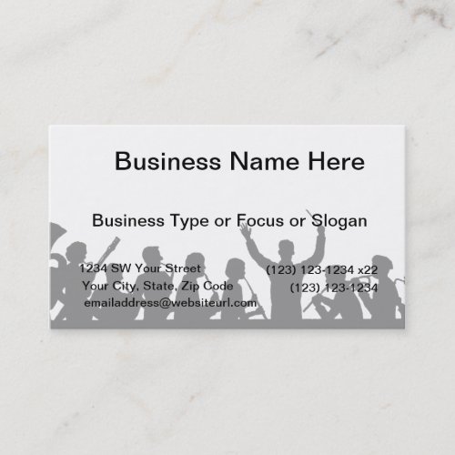 Outline of conductor and band black on white business cards