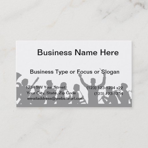 Customizable Outline of conductor and band black on white business cards