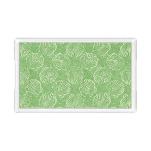 Outline seashells acrylic tray