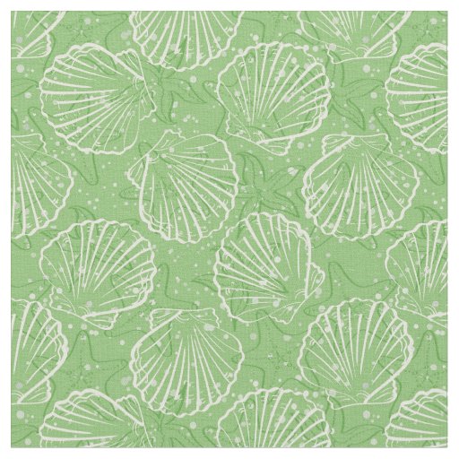 Outline seashells fabric