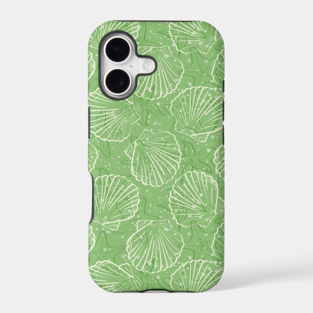 Outline seashells iphone case (Back)