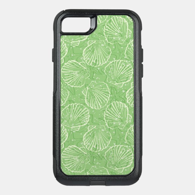 Outline seashells otterbox iPhone case (Back)