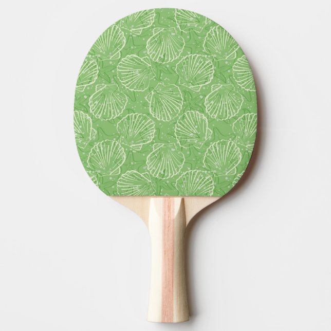 Outline seashells Ping-Pong paddle (Front)