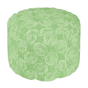 Outline seashells pouf