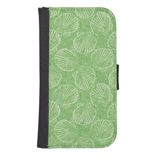 Outline seashells samsung galaxy wallet case (Front)