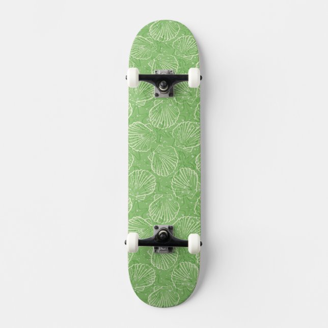 Outline seashells skateboard (Front)