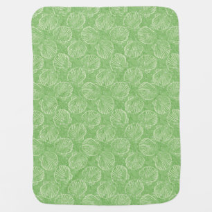 Outline seashells stroller blanket