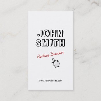 Outline Text Casting Director Business Card by cardfactory at Zazzle