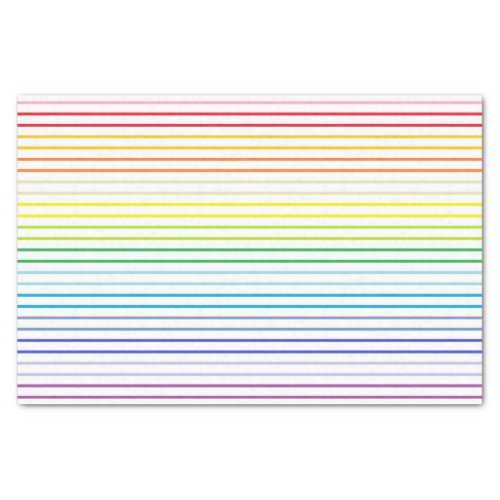 Outlined Broader Spectrum Rainbow Stripes Tissue Paper