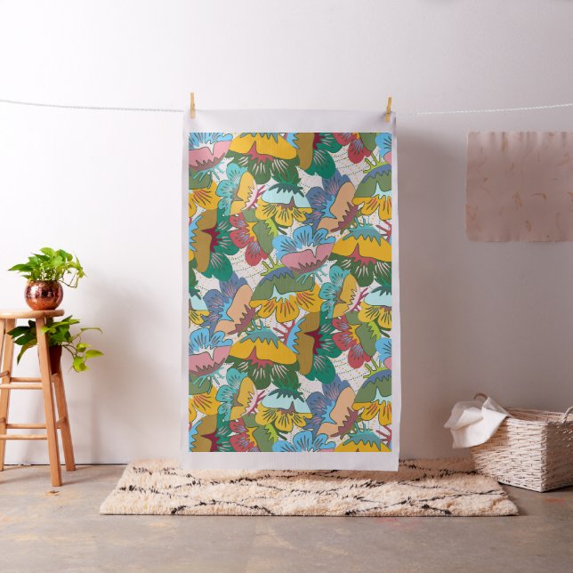 Outlined Flowers Fabric Design (In Situ)