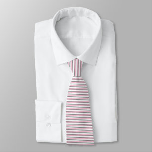 Outlined Grey and Static Pink Stripes Neck Tie