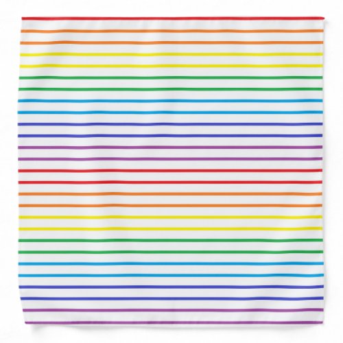 Outlined Rainbow Stripes Bandana