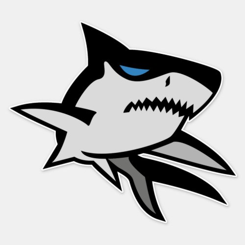 Outlined Shark Vinyl Sticker