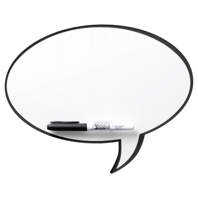 Outlined Speech Bubble Dry Erase Board (Front)