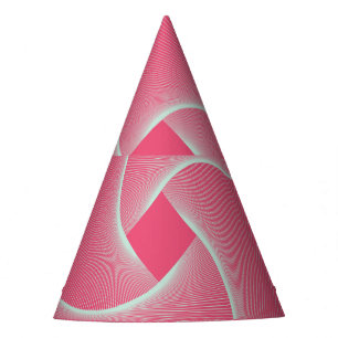 Outlined square vortex, velvet pink. party hat