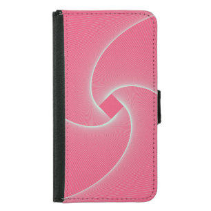 Outlined square vortex, velvet pink. samsung galaxy s5 wallet case