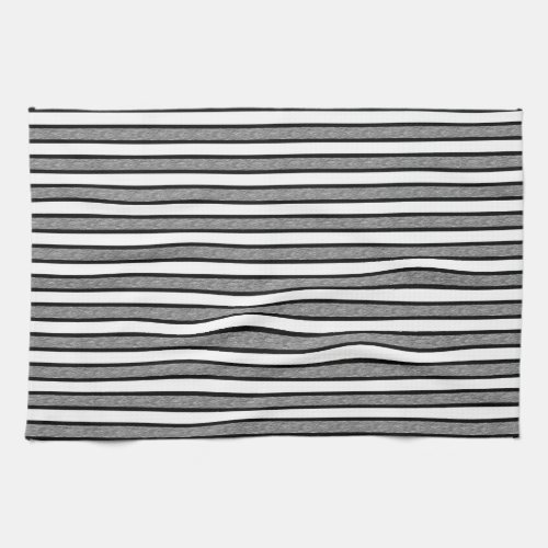 Outlined Stripes Black and Grey Kitchen Towel