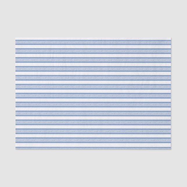 Outlined Stripes Blue/Grey Tissue Paper (Front)