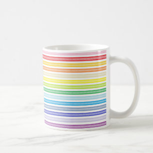 Outlined Stripes Broader Spectrum Rainbow Coffee Mug