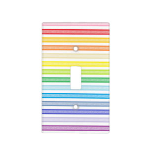 Outlined Stripes Broader Spectrum Rainbow Light Switch Cover