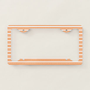 Outlined Stripes Orange License Plate Frame