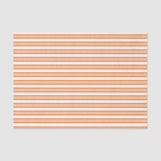 Outlined Stripes Orange Tissue Paper (Front)