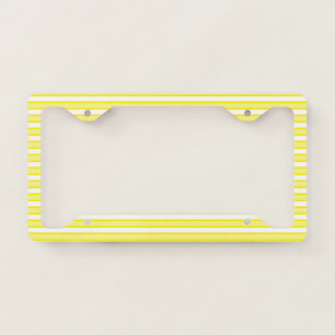 Outlined Stripes Yellow License Plate Frame