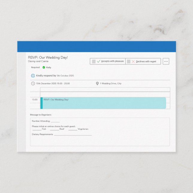 Outlook Email Style Invitation Card (Front)