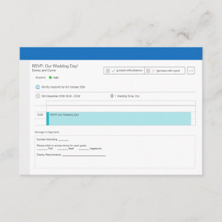 Outlook Email Style Invitation Card