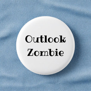 Outlook Zombie Funny Office Pinback Button