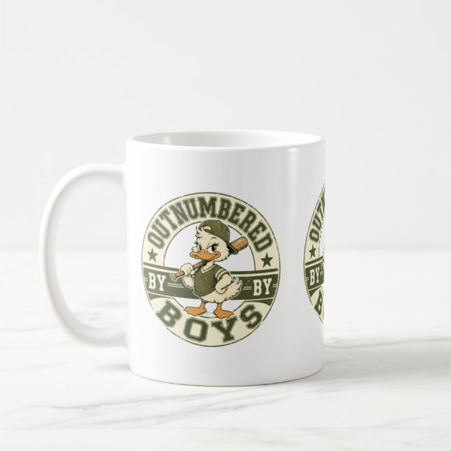 Outnumbered Artwork Coffee Mug (Left)