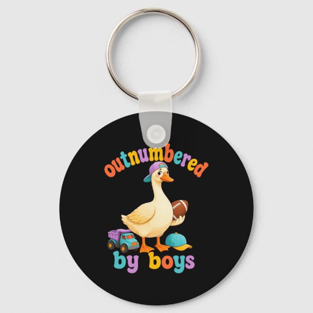 Outnumbered Digital Art Keychain (Front)