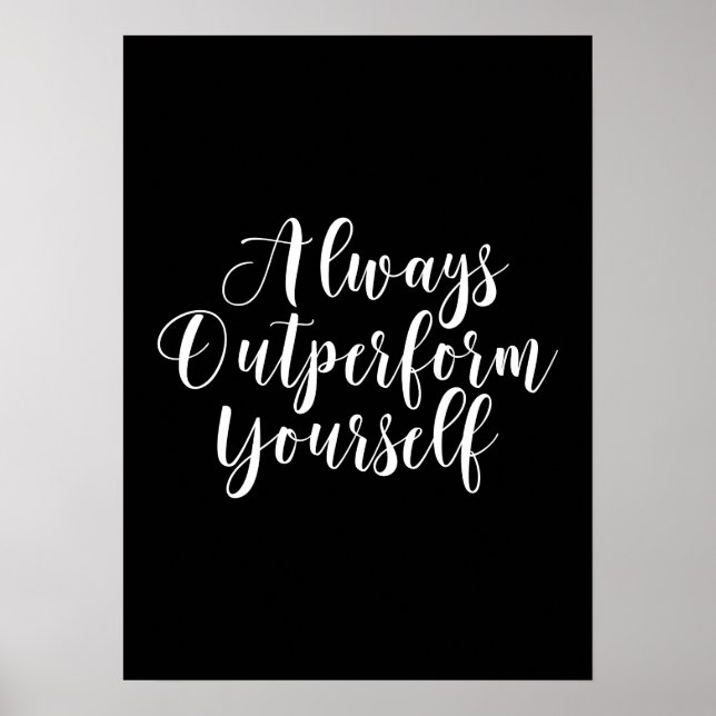 Outperform You - Gym Hustle Success Motivational Poster (Front)