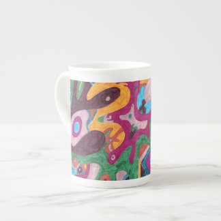 "Outpouring" Abstract Art Bone China Mug
